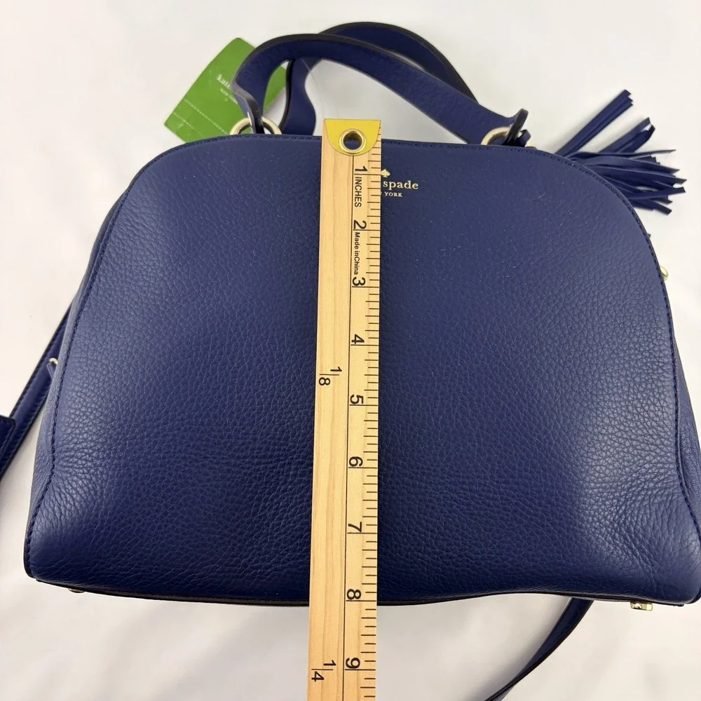 Kate Spade Atwood Place Bayley Satchel Oceanic Blue Leather Crossbody NWT